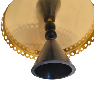 Support à cupcakes moderne de luxe doré à plusieurs niveaux avec base géométrique noir mat – Tour de présentation de pâtisseries élégante et résistante au four - Product Image 5