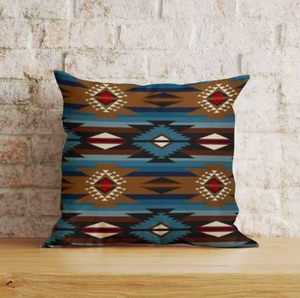 Housse de coussin carrée moderne en laine, style terracotta sud-ouest, taillée à la main, technique de tissage artisanal, réversible, avec boutons - Product Image 3