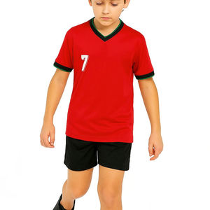 Uniforme de fútbol transpirable de diseño personalizado para niños, conjunto de camiseta y pantalones cortos para equipos juveniles, ropa de equipo personalizada a precio económico. - Product Image 2