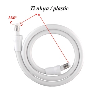 Manguera de ducha de PVC OEM de fábrica de Vietnam, 1.2m, tubo de plomería personalizable, accesorios modernos para baño KSD 23-1.2m, ¡gran oferta! - Product Image 1