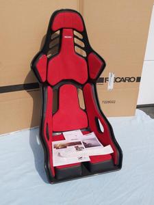 Siège sport CARBON RECARO PODIUM CF gauche/droite en cuir rouge et noir, neuf - Product Image 2