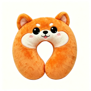 Shiba Inu U-<b>shaped</b> travel <b>pillow</b> ,Plush Shiba Inu neck support <b>pillow</b>, Cute Shiba Inu travel <b>pillow</b> - Product Image 1