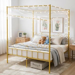 Struttura letto moderna in metallo per letti matrimoniali e queen size, robusta e personalizzabile, di Canopy Bed Frame Company - Product Image 5
