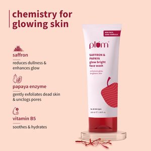 Nettoyant visage illuminateur et éclaircissant à la prune, au safran et à la papaye avec de la vitamine B5 |   Booste l'éclat et illumine la peau |   Pour tous types de peau |   100 ml - Product Image 3