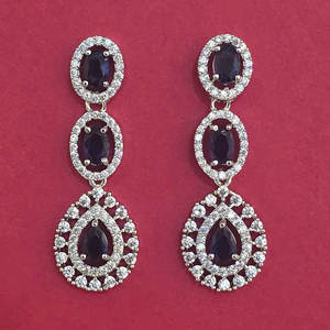 Kanhai Jewels, Exportador de Joyería Artificial de la India, Dije de Zirconia con Baño de Rodio, Diseño Clásico para Aniversario 444100 - Product Image 2