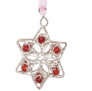 Silver <b>Red</b> <b>Beaded</b> Modern Hanging Christmas Ornament Factory Wholesale Custom Design Handmade Waterproof Durable - Product Image 6