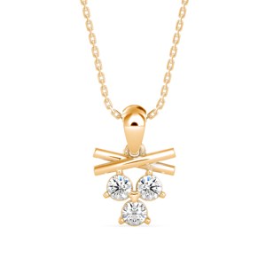 Moissanite Cross Bow Pendant Necklace in 925 Sterling Silver - Product Image 3