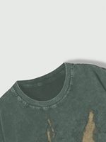 T-shirts Homme Oversize Personnalisés Vintage Délavés à l'Acide Respirants Grande Taille Streetwear Vierge