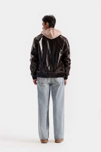 Chaqueta de Cuero de Grano Completo para Hombre al por Mayor, Chaqueta de Cuero Elegante para Hombre, Dropship 2026 - Product Image 3
