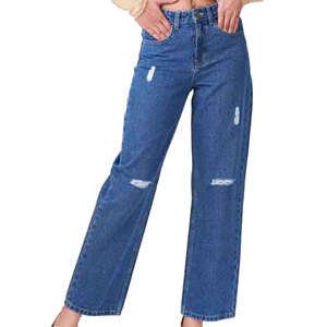 Women <b>Elastic</b> <b>Waist</b> Denim <b>Jeans</b> Custom Logo Streetwear Collection OEM ODM Service All Season Solid Style Pencil Stretchy Women's - Product Image 5