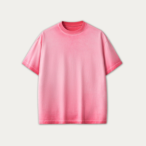 Camiseta de Gran Tamaño para Hombre, Estilo Hip Hop, 100% Algodón, Lavado Ácido, Cuello Redondo, Estilo Vintage - Product Image 3