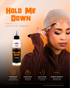Colle pour perruque HMD Hold Me Down Peach, parfumée, grande taille 5.3oz, étiquette privée, tenue extrême, imperméable - Product Image 6