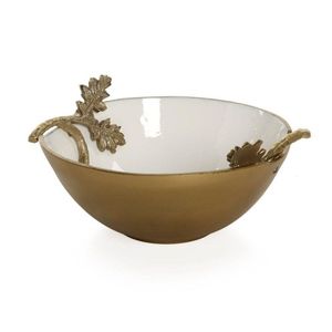 Tazón de servir ligero de metal con acabado esmaltado, fácil de transportar y perfecto para servir diferentes tipos de comida. - Product Image 1