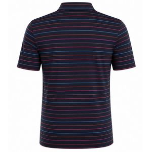 Polo rayé bleu marine et rouge pour homme, manches courtes, décontracté, sportif, confortable, idéal pour le golf et l'entraînement - Product Image 2