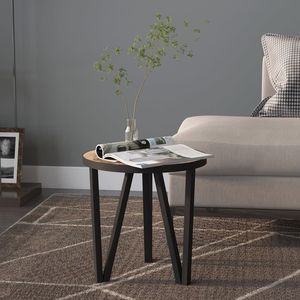 Petite table basse en acier thermolaqué MDF noir et jaune – Catégorie de produit : Tables basses - Product Image 1