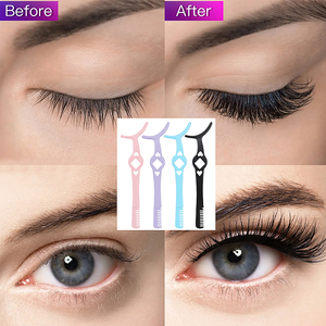 Pince à épiler professionnelle pour sourcils en acier inoxydable à pointe inclinée, applicateur de cils, peigne, haute qualité, durable - Product Image 4