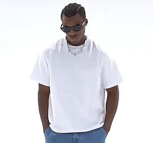 <b>Men's</b> Orange Short Sleeve O-Neck T-Shirt Regular Fit Casual Jersey Fabric 100% Cotton Oversized Fashion Drop Shoulder <b>Men</b> Shirt - Product Image 4
