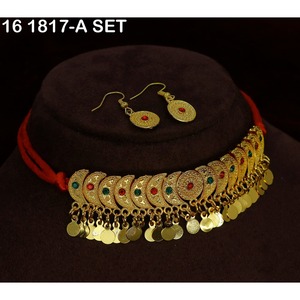 Elegante Juego de Collar Choker Dorado Árabe para Mujer, Joyería Nupcial Tradicional de Oriente Medio, Estilo Dubái, Joyería de Lujo - Product Image 4