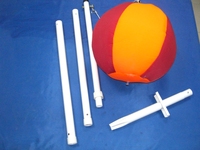 Ensemble de Tetherball Monster avec poteau en acier durable pour les sports de plein air et les divertissements en extérieur