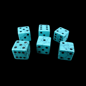 Stone Turquoise Howlite D6 <b>Dice</b> Cube Natural Gemstone Crystal Stone D6 <b>Dice</b> Engraved Stone Custom <b>Dice</b> <b>Sets</b> - Product Image 2