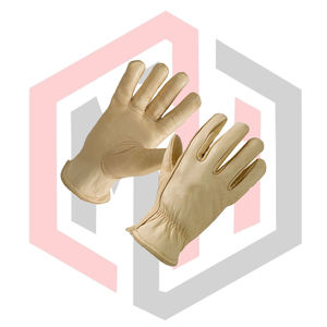 Guantes de Trabajo Deportivos de Cuero Vacuno Reforzado y Reflectante para Hombre, Resistentes a Cortes y Químicos, con Muñequera Ajustable - Product Image 3