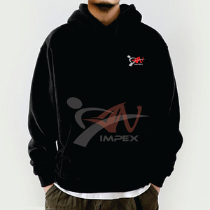 Sudadera con Capucha Oversize de Felpa Francesa Gruesa Personalizada al por Mayor para Hombre, con Bordado y Estampado Puff Esencial - Product Image 3