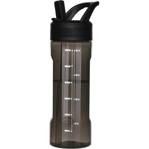 Borraccia in Tritan Senza BPA con Cannuccia, Design Anti-perdita per Viaggi, Casa, Scuola - Nera, Bottiglia per Purificazione per Esterni - Product Image 1