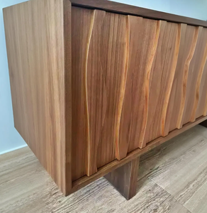 Table console d'appoint en bois massif recyclé de style moderne avec trois tiroirs pour l'ameublement de la maison, l'entrée, l'atelier ou l'appartement - Product Image 4