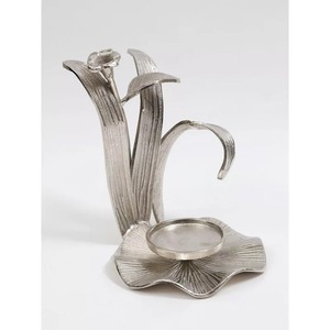 Support de bougie doré avec motif floral, décoration d'intérieur, support en métal durable - Product Image 5