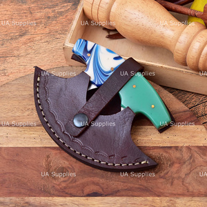 Stainless Steel Ulu Chef <b>Knife</b> Industrial Style High-Polish Finish Multi-Purpose Traditional Alaskan Chopping Cutting Rosewood - Product Image 6