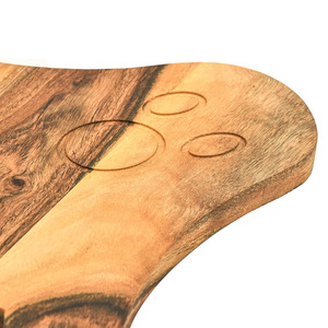 Plato para servir de madera de acacia con forma de fantasma, tabla de cortar de madera segura para alimentos para verduras, ensalada de frutas y decoración de Halloween Ideal - Product Image 4