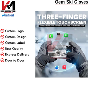Guantes de Snowboard de Fabricante OEM para Hombre y Mujer con Aislamiento Térmico, Tela Impermeable, Logotipo Personalizado, Marca Privada - Product Image 3