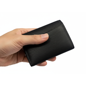 Sac à main pour femme en cuir de chèvre noir WI 184 - Fabrication artisanale de qualité supérieure, finition durable, design pratique pour le transport quotidien et les sacs à main - Product Image 3