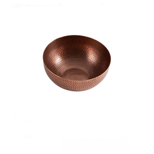 Bol mélangeur professionnel en cuivre pur de qualité supérieure, à poignée, martelé à la main, pour fouetter les blancs d'œufs, pour boulangerie commerciale - Product Image 4