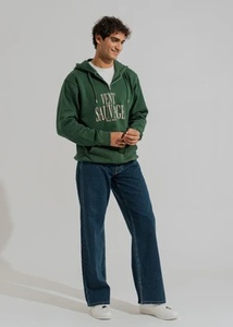 เสื้อฮู้ดผู้ชายแบบสวมหัว ผ้าฟลีซลำลองสำหรับฤดูหนาว ผลิตจากโพลีเอสเตอร์และผ้าฝ้าย เป็นมิตรต่อสิ่งแวดล้อม ระบายอากาศได้ดี แห้งเร็ว รับปักโลโก้ตามแบบ - Product Image 2