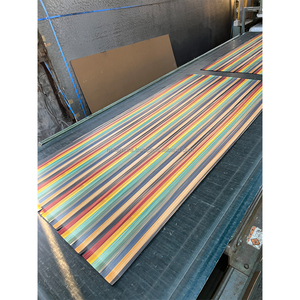 Tablero de Madera Contrachapada de Lujo IRODORITAI, Enchapado en Cedro Arcoíris Teñido, Revestimiento de Uretano, Diseño Japonés a Rayas, para Dormitorio de Apartamento - Product Image 4