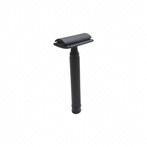 High Quality Stainless Steel <b>Single</b> <b>Blade</b> Safety <b>Razor</b> Black Matte Finish Reusable Grooming <b>Razor</b> for Men Wholesale - Product Image 4