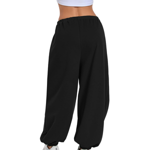 Pantalones deportivos de algodón suave para mujer, pantalones de chándal de corte cómodo, pantalones deportivos lisos con logotipo personalizado, ropa de gimnasio para mujer - Product Image 2