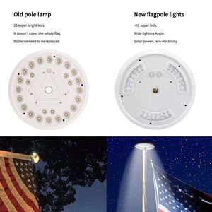 "42 LED Solar Flag Pole <b>Light</b> for Garden Outdoor Waterproof <b>Landscape</b> Camping Tent Street Lamp TK Self-Cleaning" - Product Image 4