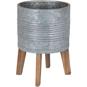 Macetero de metal negro hecho a mano con soporte geométrico dorado, moderno soporte alto para plantas de interior y exterior para el hogar, jardín y balcón. - Product Image 4