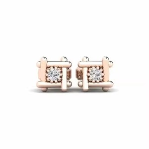 Premium Quality Round Cut Diamond Dangle <b>Earrings</b> White Gold Finish Elegant Fine Jewelry Available At Competitive Price - Product Image 1