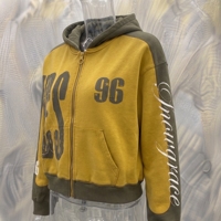 Sweat-shirt à capuche zippé SnowGrace, manches raglan, imprimé lettres, streetwear homme, vêtements d'automne