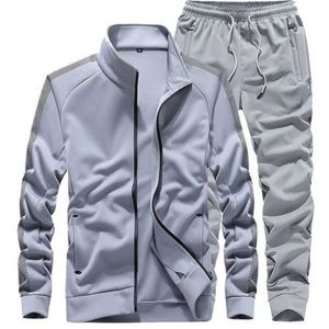 Survêtement personnalisé pour homme – Tenue de sport décontractée à manches longues avec fermeture éclair frontale, logo blanc et noir, en polyester, coupe adulte, idéal pour le printemps - Product Image 5