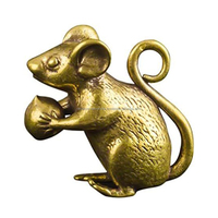 Figurine de souris en laiton moderne et écologique de haute qualité - Pièce décorative idéale pour le bureau, la maison et le restaurant
