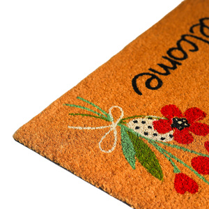 Alfombra de Entrada Welcome Blossom Coco, Alfombra de Fibra Natural con Reverso de PVC, Alfombra de Entrada de Diseño, Alfombra Decorativa para el Hogar - Product Image 3
