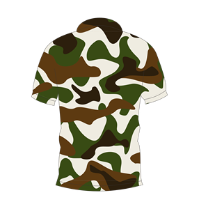 เสื้อโปโลลายพรางสีขาวสำหรับผู้ชาย แขนสั้น สวมใส่สบาย เหมาะสำหรับกิจกรรมกลางแจ้งและตีกอล์ฟ - Product Image 2