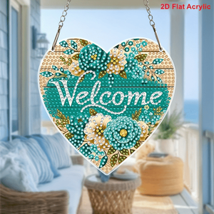 CIFbuy Attrape-soleil en acrylique à suspendre à la fenêtre, kit de peinture diamant, décor en cristal prisme arc-en-ciel en forme de cœur et de fleur pour la maison, l'extérieur et le jardin - Product Image 5
