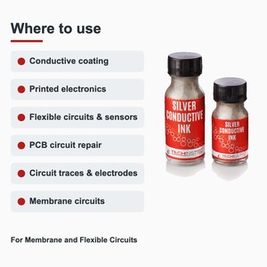 Encre conductrice argentée 1 litre à faible résistance pour circuits membranaires et flexibles, personnalisable OEM - Product Image 2