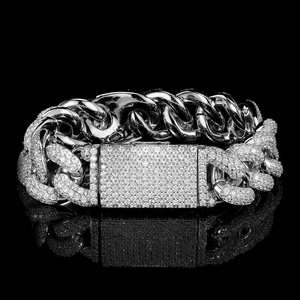 Custom Luxury Link Wrist Bracelet Brilliant Crystal Statement Accessory Premium Urban Fashion Gift <b>for</b> Modern <b>Men</b> Everyday Wear - Product Image 2