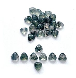 Natürlicher Moos-Achat im Trillion-Schliff, loser Edelstein-Cabochon für Schmuckdesigner, Ringfassungen, Anhängerherstellung, Bastelstein - Product Image 1